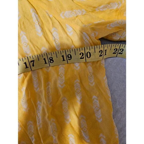 Matilda Jane Top Blouse Women's Size Medium Yellow Spring Bell Sleeves - Picture 12 of 12